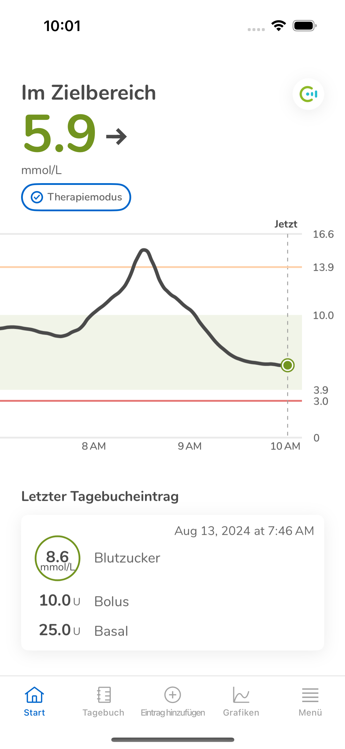 33_01_HomeDashboardWithLogbookEntriesInRangeMmoll_ID48