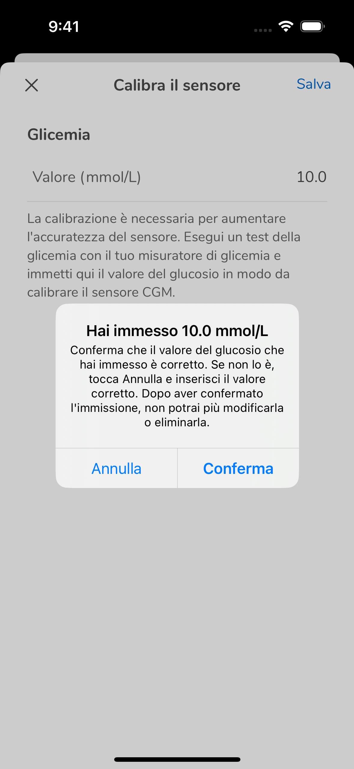 06_05_Calibrate save confirmation_Mmoll